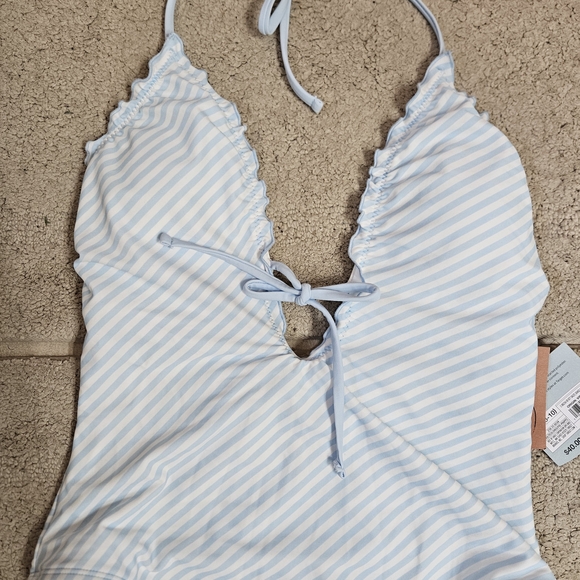 Shade & Shore Striped One-Piece Swimsuit – Size M (8–10) – NWT - Picture 7 of 10